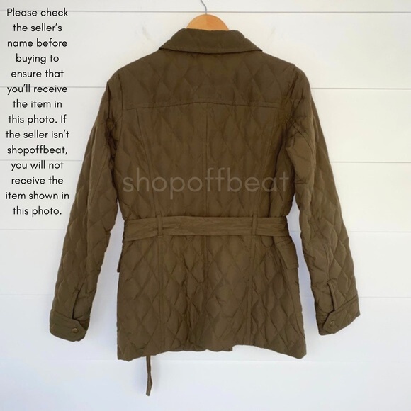 J. Crew Quilted Jacket Olive Medium - Picture 4 of 13